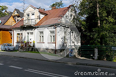 Old villa named The Jasny Domek Editorial Stock Photo