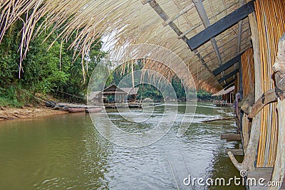 Village on the river Kwai Stock Photo
