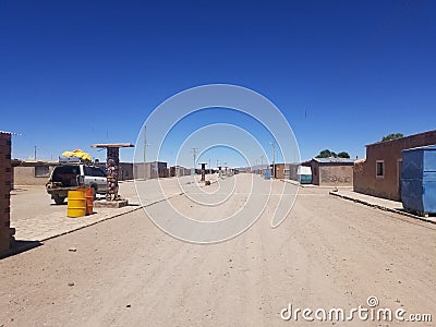 Old village in South America constructed with clay bricks and mud Editorial Stock Photo