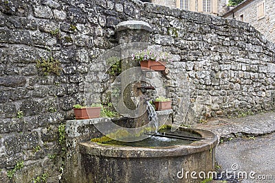 Old village well in France, Europe Stock Photo