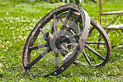 Old vintage details and things. The stylized photo. Retro agriculture. Stock Photo