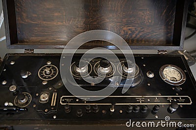 An old vintage electricity control panel Editorial Stock Photo