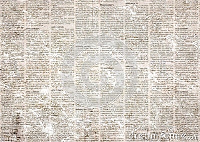 Old vintage grunge newspaper paper texture background Stock Photo