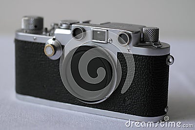 old vintage Leica III, photo film camera Editorial Stock Photo