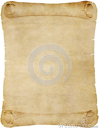 Old vintage paper or parchment scroll Vector Illustration