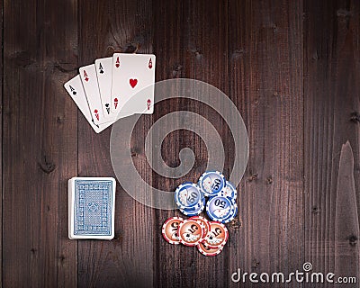 Old vintage poker Stock Photo