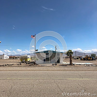 Old vintage post office on Route 66 Editorial Stock Photo