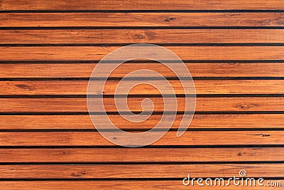 Old vintage red brown wood lath wall cladding for background Stock Photo