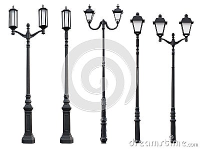 Old Vintage Street Lamp Post Stock Photo