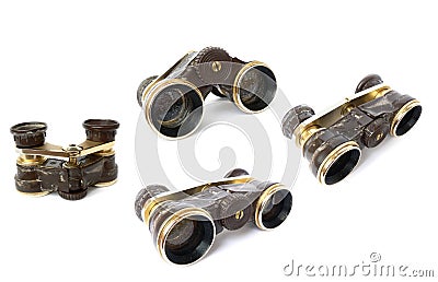 Old vintage theatre binoculars Stock Photo
