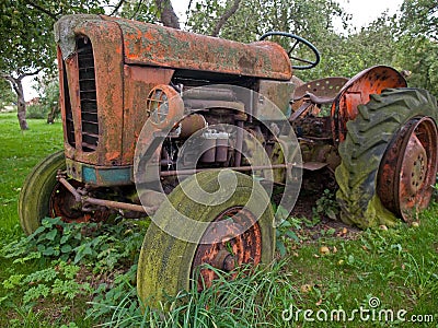 Old vintage tractor Stock Photo