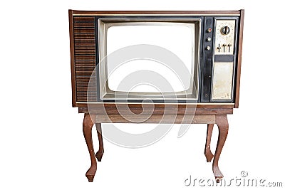 Old vintage TV Stock Photo