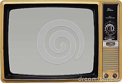 Old Vintage TV Stock Photo