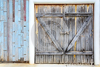 Old vintage wooden door Stock Photo