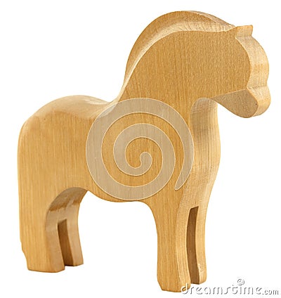 Old vintage wooden horse Stock Photo