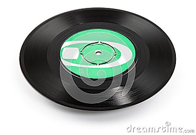 Old vinyl record ellipse - clipping path Stock Photo