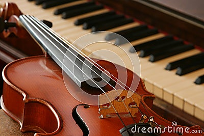 Old Violin Stock Photo