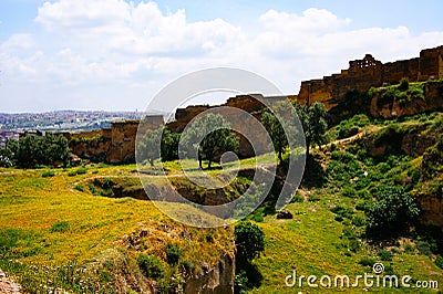 Old wall at fez moroco Stock Photo