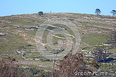 Old wall limestones Stock Photo