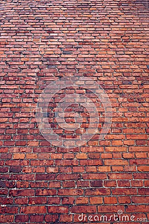 Old wall of red brick. Stock Photo