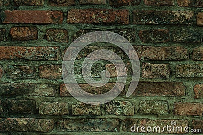 Old wall of red briks, background Stock Photo