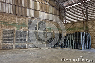 Old warehouses also have storage facilities. Stock Photo