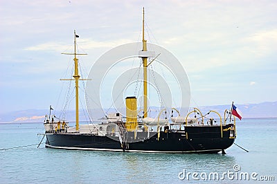 Old warship Editorial Stock Photo