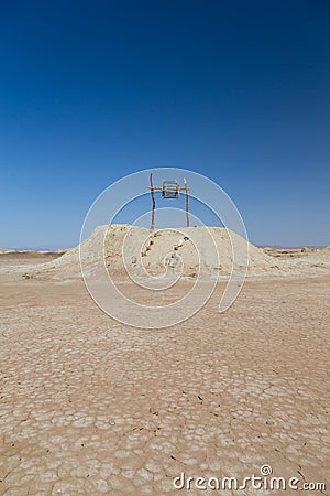 Old water chanel entrance in Morocco Atlas. Stock Photo