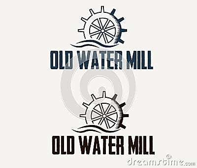 old water mill Vector Illustration