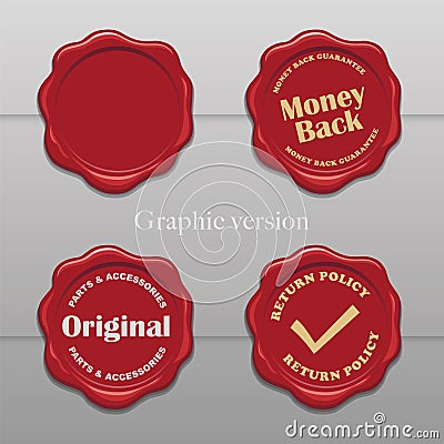 Old wax stamp Vector Illustration