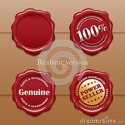 Old wax stamp Vector Illustration
