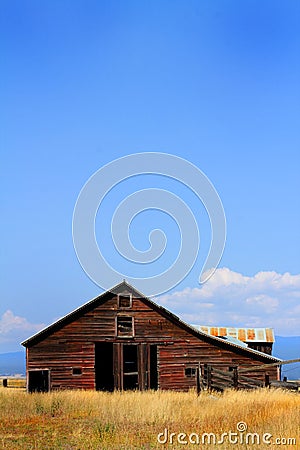 Old Weathered Barn Stock Photo