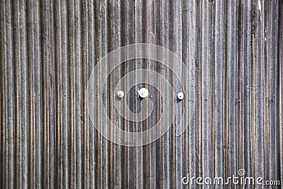 Old and weathered corrugated metal sheet Stock Photo