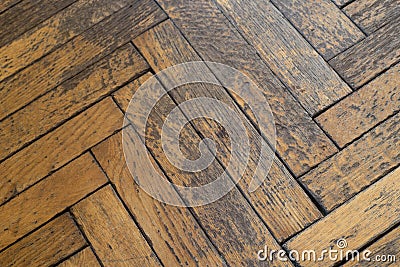 Old weathered dirty wooden floor Stock Photo