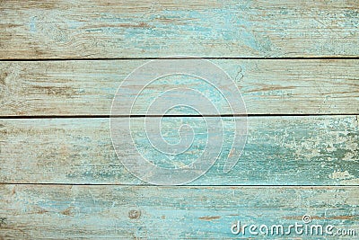 Old weathered wood plank painted in blue Stock Photo