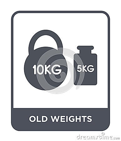 old weights icon in trendy design style. old weights icon isolated on white background. old weights vector icon simple and modern Vector Illustration