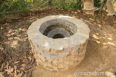 An old well at cultural village Stock Photo