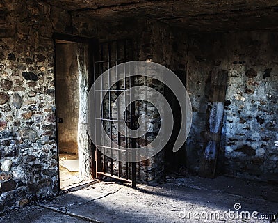 Old West Jail Stock Photo
