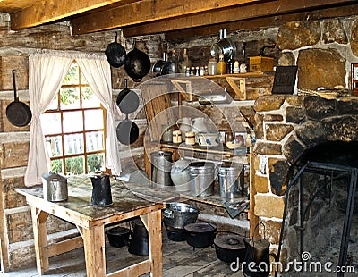 Old West Kitchen Stock Photo