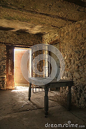 Old western prison Stock Photo