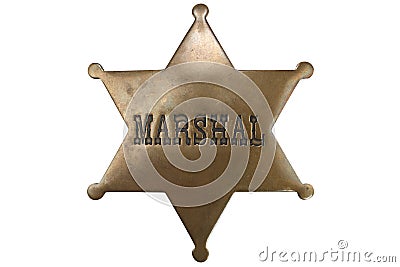 Old Western-style marshal badge Stock Photo