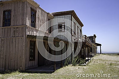 Old Western Town Movie Studio Buildings Stock Photo