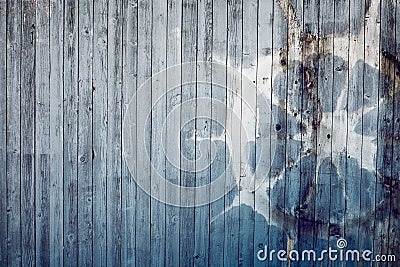 Old wheel sight steering on blue old wood background. Stock Photo