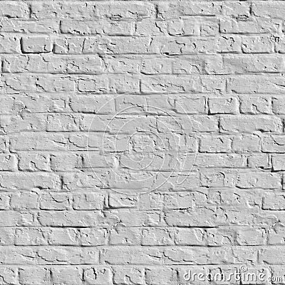 White Brick Wall Seamless Texture. Stock Photo