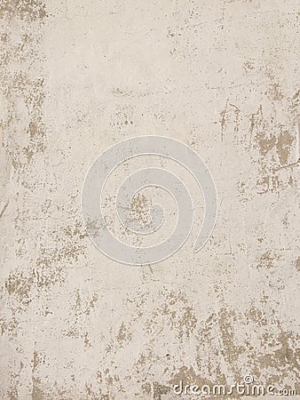 Old white paint texture peeling off concrete wall Stock Photo