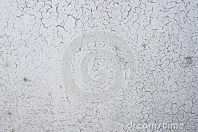 Old white painted cracked wall textutre Stock Photo