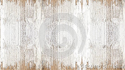 Old white painted exfoliate rustic bright light wooden texture - wood background shabby Stock Photo