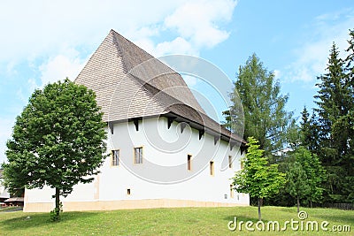 Old village parsonage in open-air museum Stock Photo