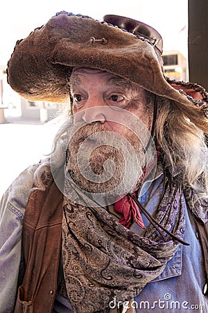 Old Wild West Cowboy Character Editorial Stock Photo