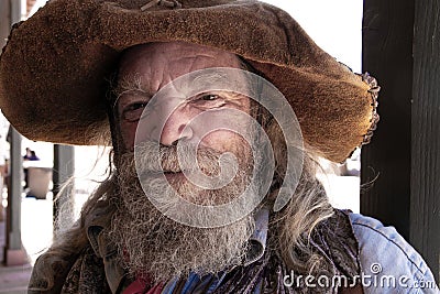 Old Wild West Cowboy Miner Character Editorial Stock Photo